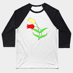 Red and yellow tulips Baseball T-Shirt